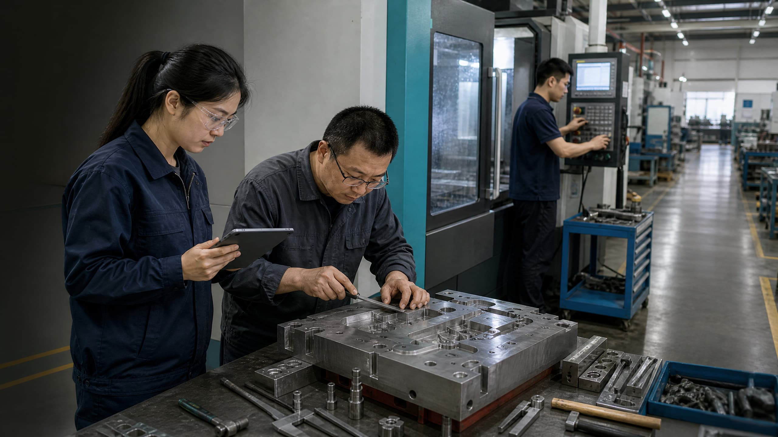 Illustrative injection molded product and engineering review visual