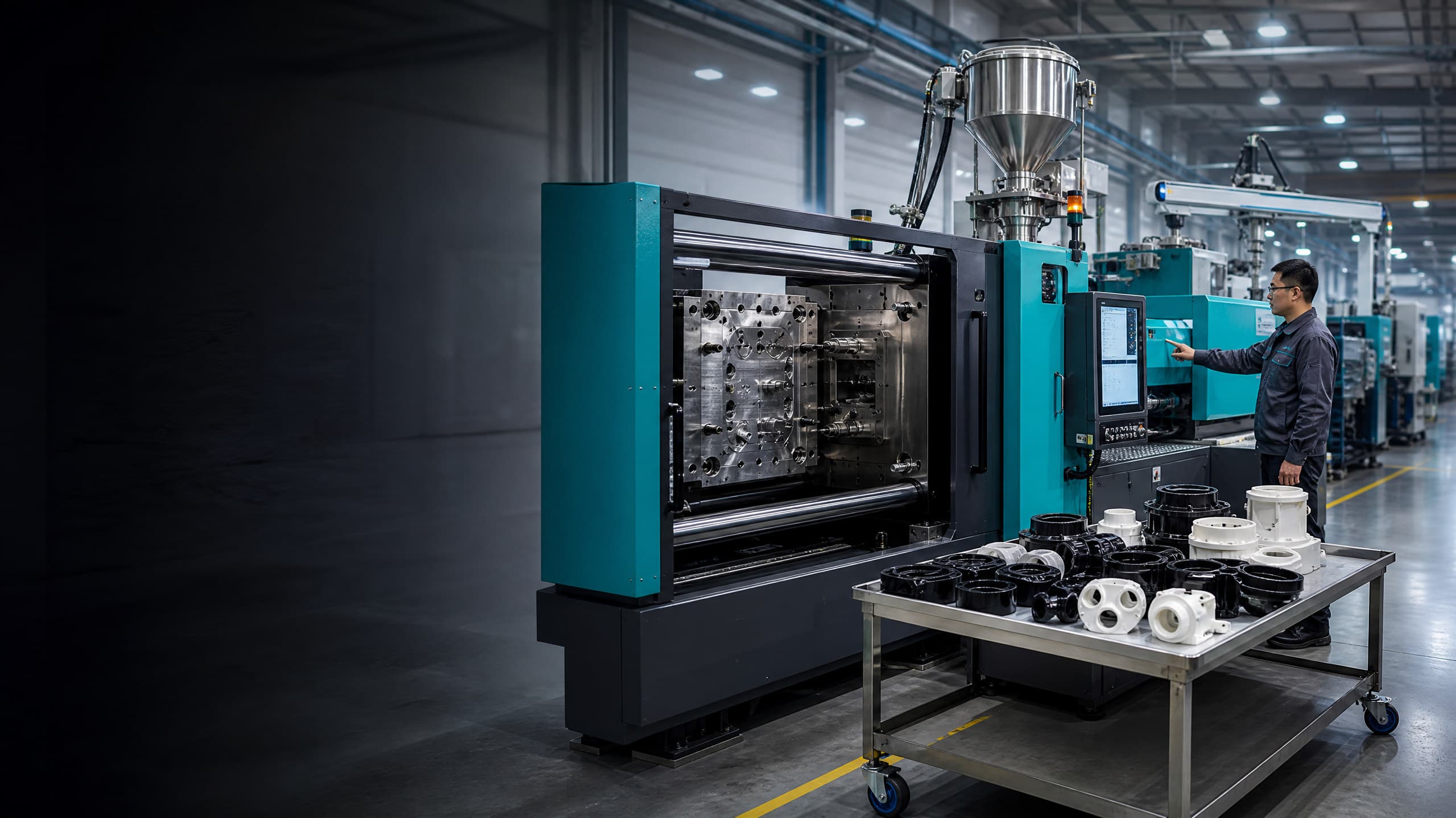 Illustrative injection molded product and engineering review visual