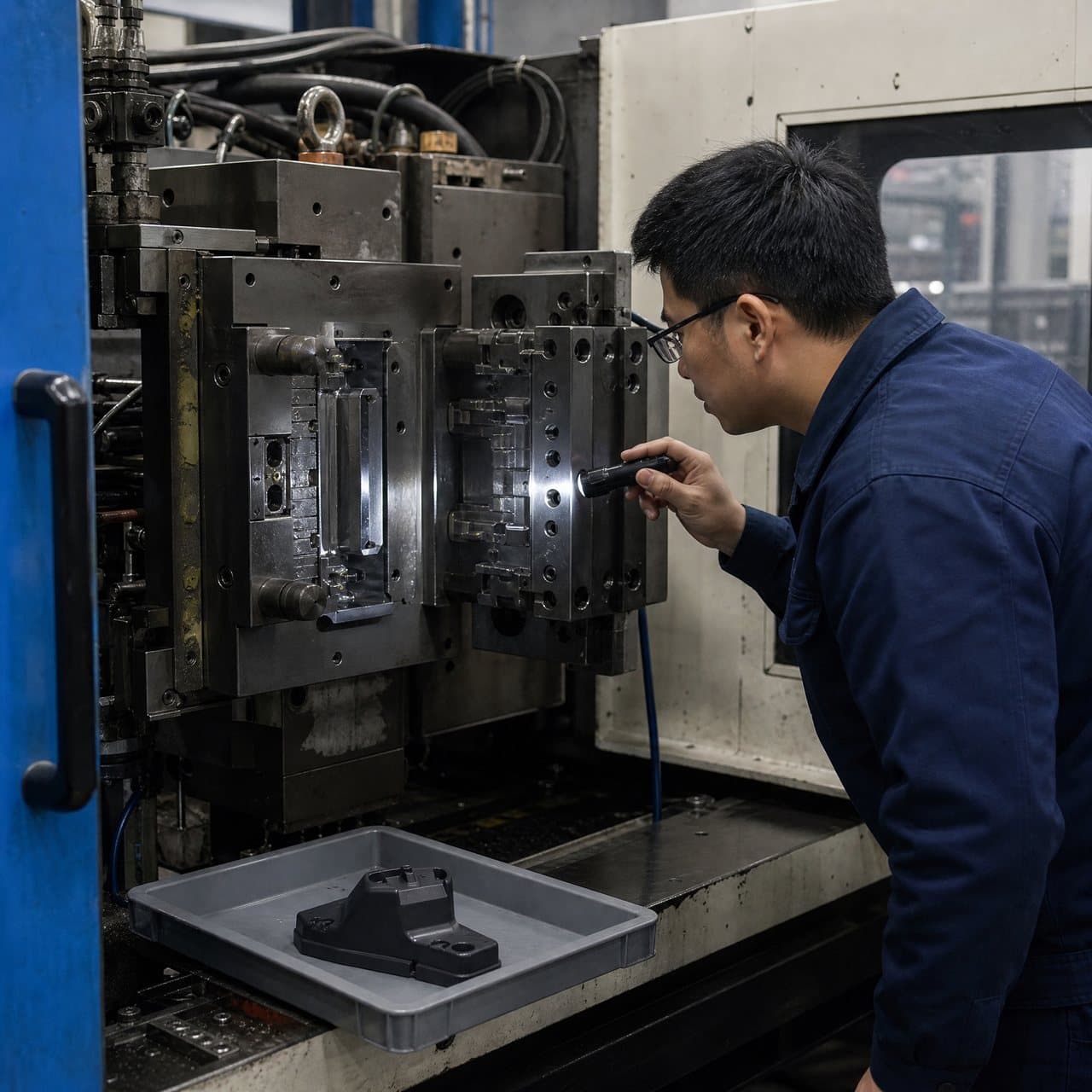 Illustrative injection molded product and engineering review visual