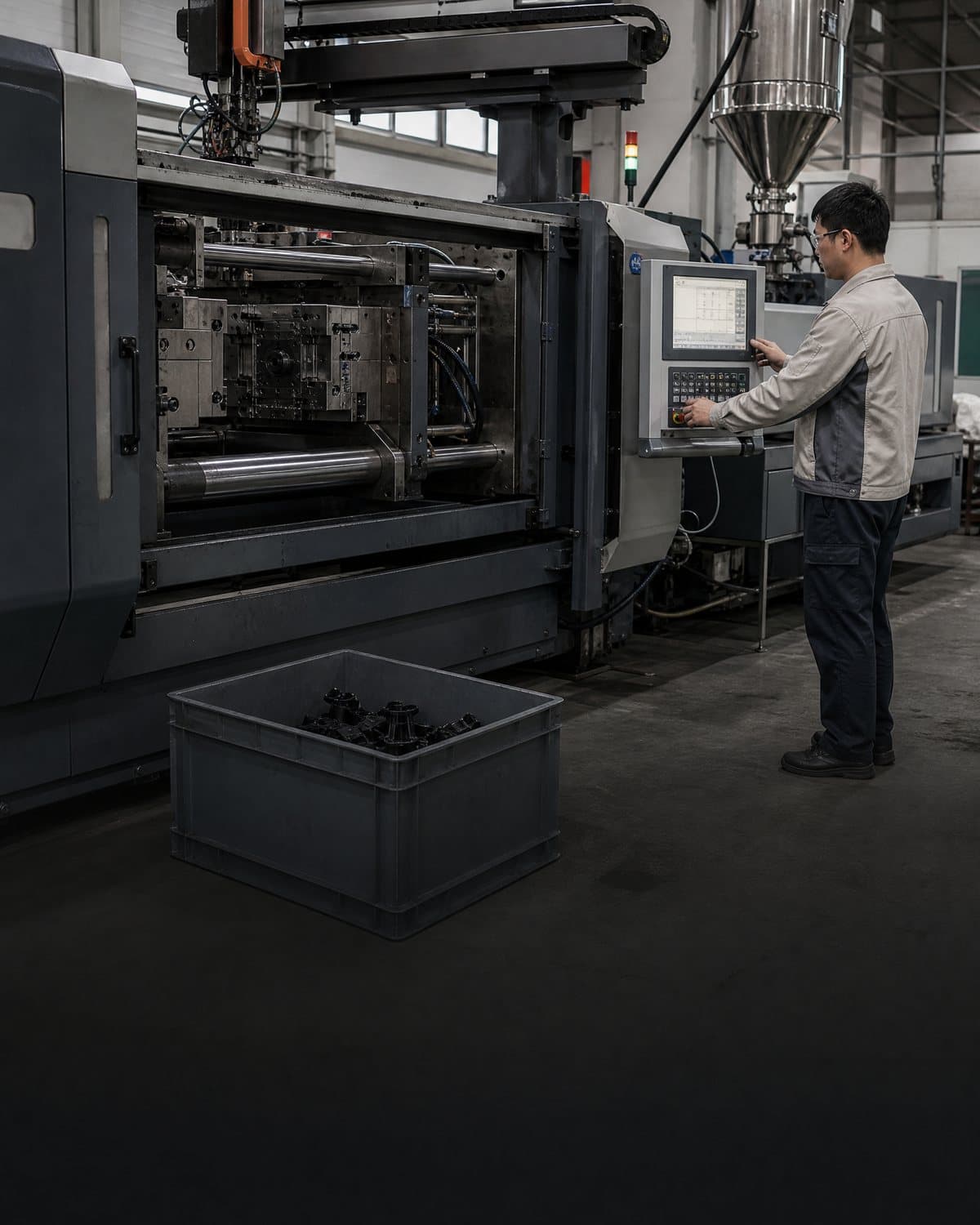 Illustrative injection molded product and engineering review visual